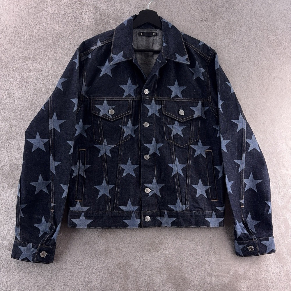 Takahiro Miyashita The Soloist Mined Denim Trucker Jacket‎ Mens Size 3 Blue Star - Picture 2 of 11
